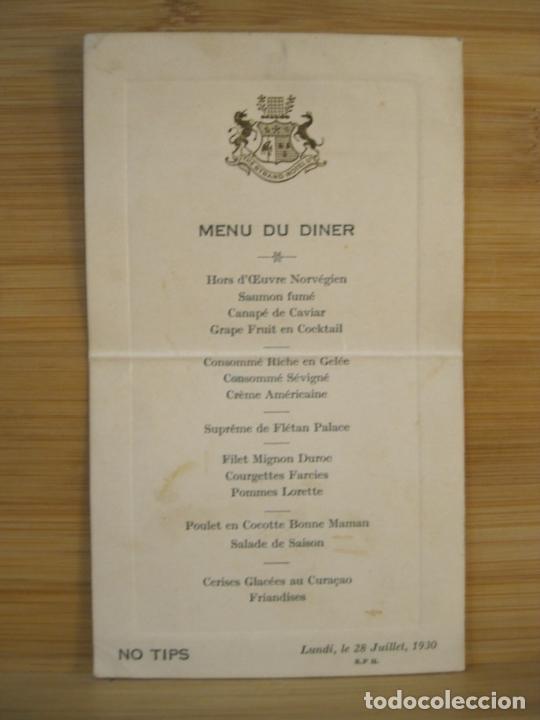 Otros art&iacute;culos de coleccionismo en papel: THE STRAND HOTEL-MENU ANTIGUO A&Ntilde;O 1930-VER FOTOS-(101.858)