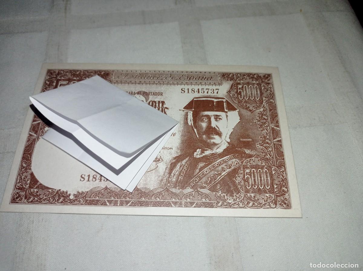 Otros art&iacute;culos de coleccionismo en papel: REPRODUCCI&Oacute;N BILLETE DE 5.000 PTAS. CON LA CARA DE TEJERO. EN CARTULINA REF. UR MES 3 G