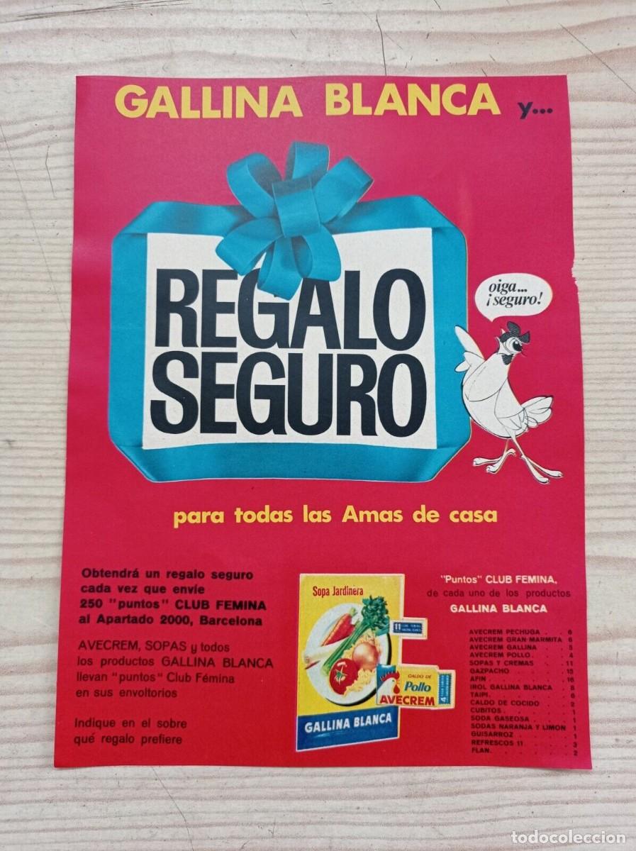 Paper Collecting Others: Hoja Publicidad Avecrem Gallina Blanca - A&ntilde;os 60
