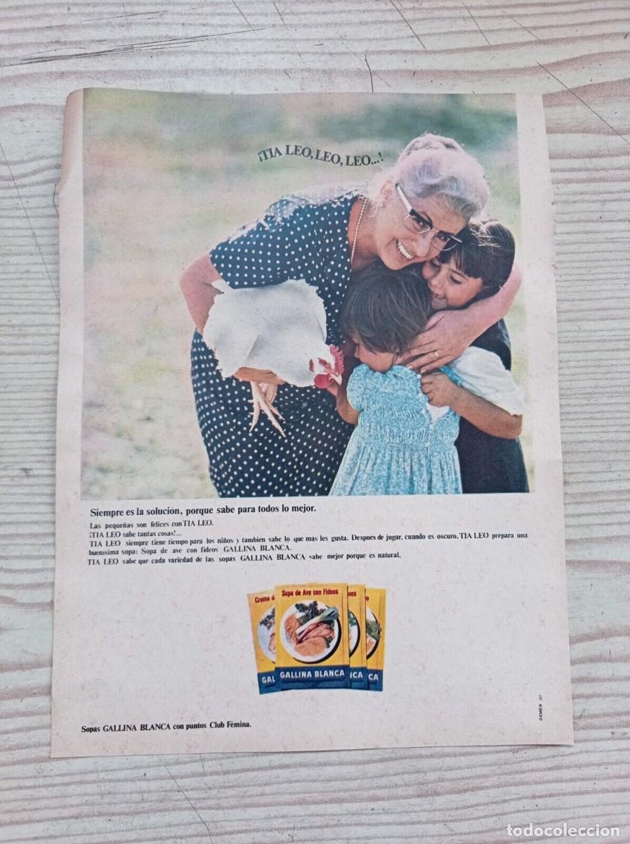 Paper Collecting Others: Hoja Publicidad Sopa Ave Con Fideos Gallina Blanca - A&ntilde;os 60
