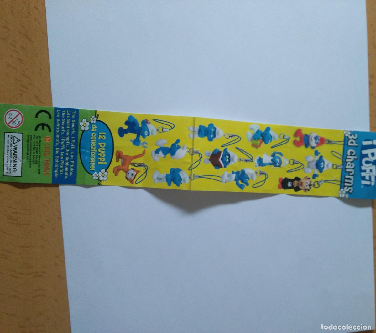 Otros Art&iacute;culos de Coleccionismo en Papel: bpz papel check list de colgantes pitufos puffi 3d charms checklist