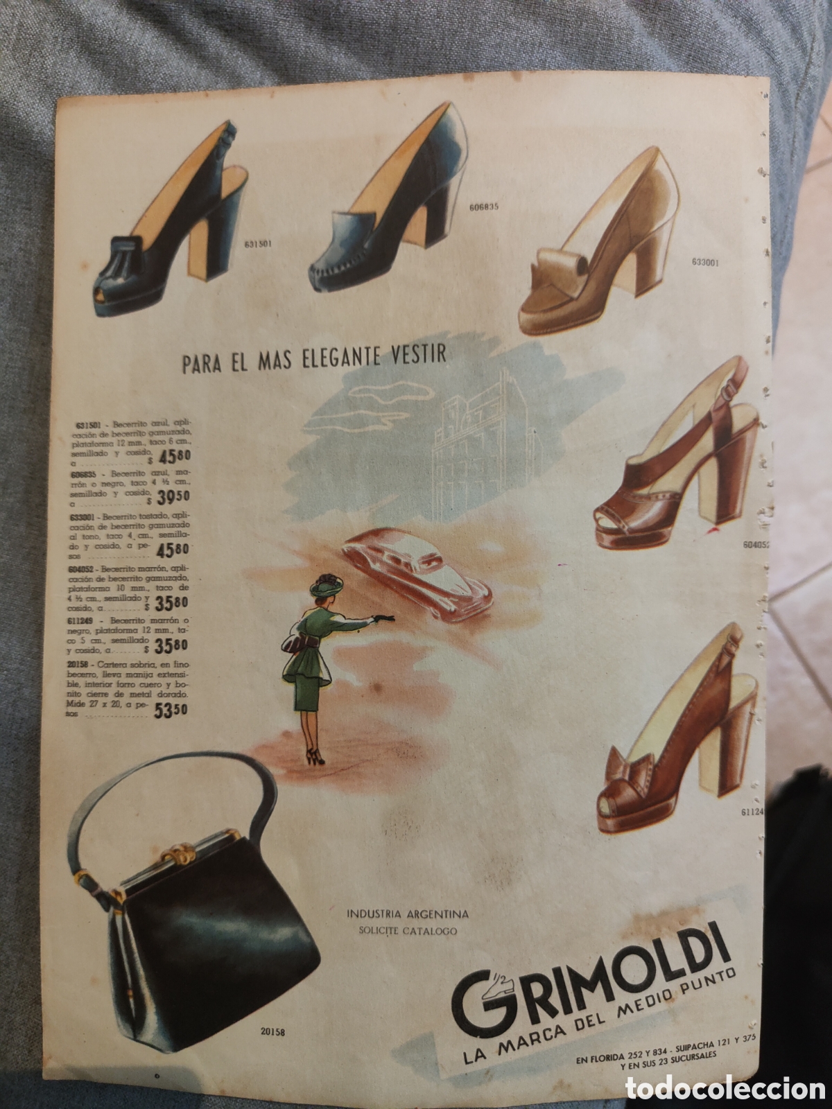 zapatos grimoldi. publicidad. hoja de revista Buy Other objects