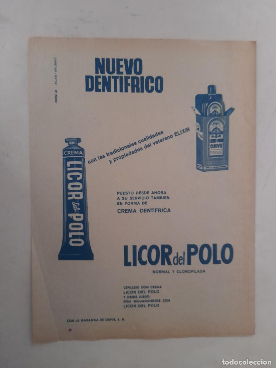 Paper Collecting Others: ANUNCIO PUBLICIDAD DENTRIFICO LICOR DEL POLO HOJA DE REVISTA