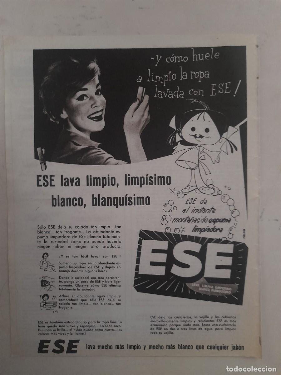Sammelleidenschaft Andere Papierartikel: ANUNCIO PUBLICIDAD DETERGENTE ESE HOJA DE REVISTA
