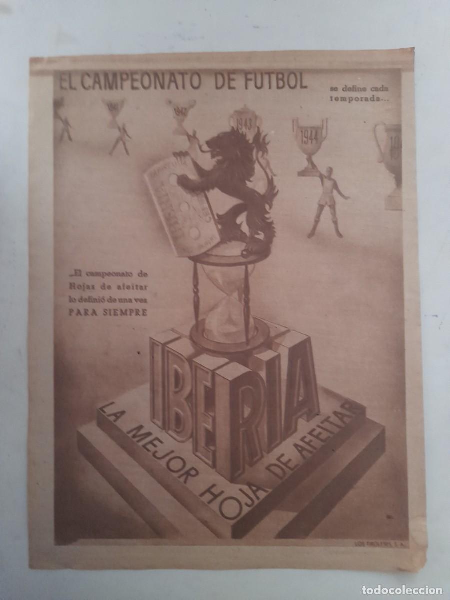 Sammelleidenschaft Andere Papierartikel: ANUNCIO PUBLICIDAD HOJA DE AFEITAR IBERIA EL CAMPEONATO DE F&Uacute;TBOL HOJA DE REVISTA