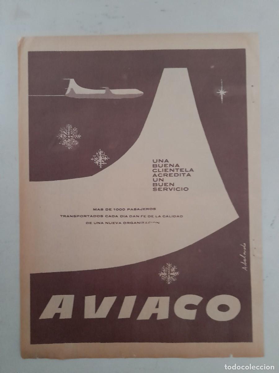 Sammelleidenschaft Andere Papierartikel: ANUNCIO PUBLICIDAD COMPA&Ntilde;&Iacute;A A&Eacute;REA AVIACO HOJA DE REVISTA