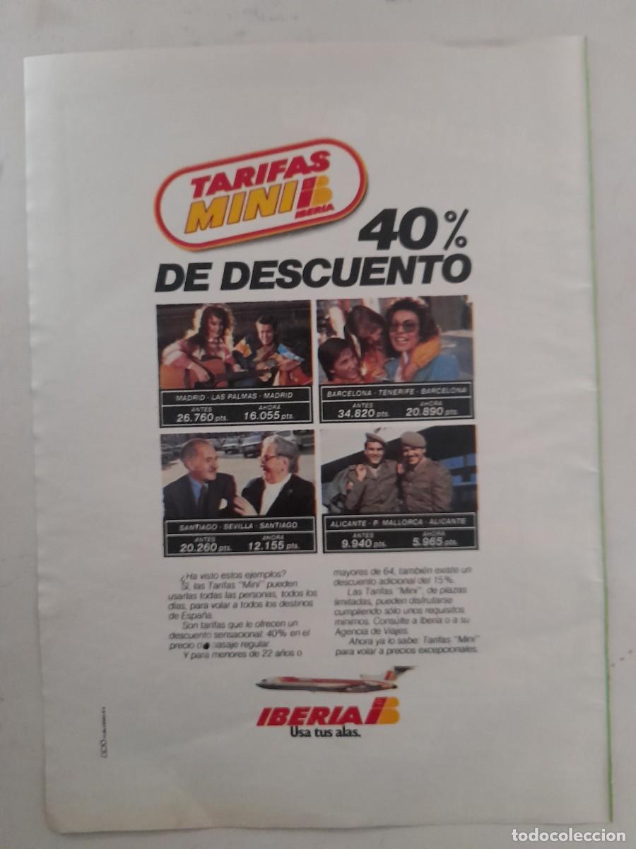 Sammelleidenschaft Andere Papierartikel: ANUNCIO PUBLICIDAD COMPA&Ntilde;&Iacute;A A&Eacute;REA IBERIA HOJA DE REVISTA