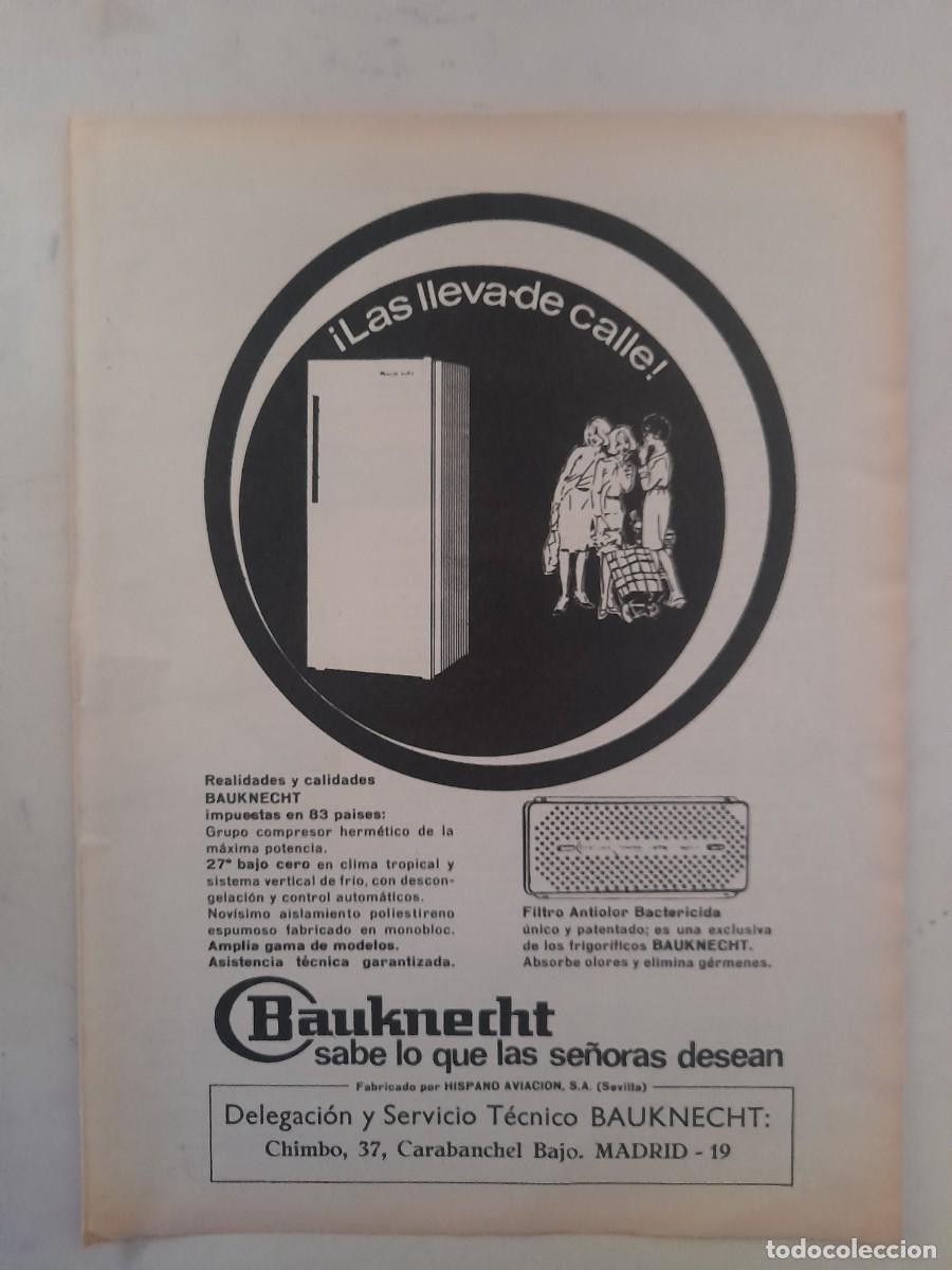 Paper Collecting Others: ANUNCIO PUBLICIDAD FRIGOR&Iacute;FICO BAUKNECHT HOJA DE REVISTA