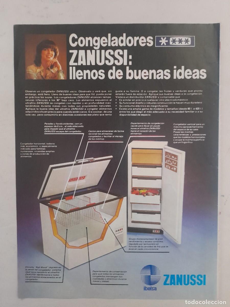 Sammelleidenschaft Andere Papierartikel: ANUNCIO PUBLICIDAD CONGELADORES ZANUSSI HOJA DE REVISTA