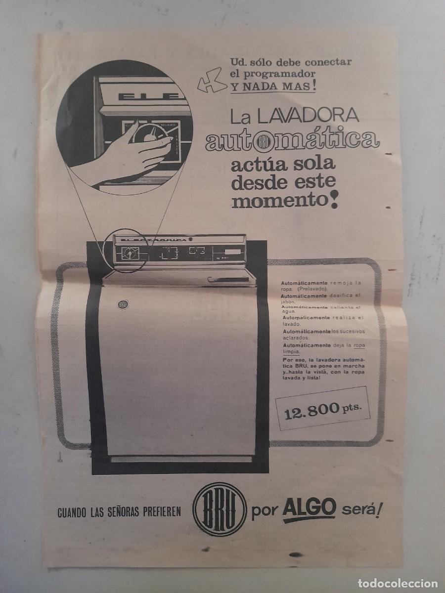 Sammelleidenschaft Andere Papierartikel: ANUNCIO PUBLICIDAD LAVADORA BRU HOJA DE REVISTA