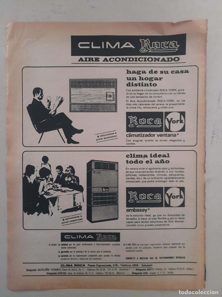 Sammelleidenschaft Andere Papierartikel: ANUNCIO PUBLICIDAD AIRE ACONDICIONADO ROCA HOJA DE REVISTA
