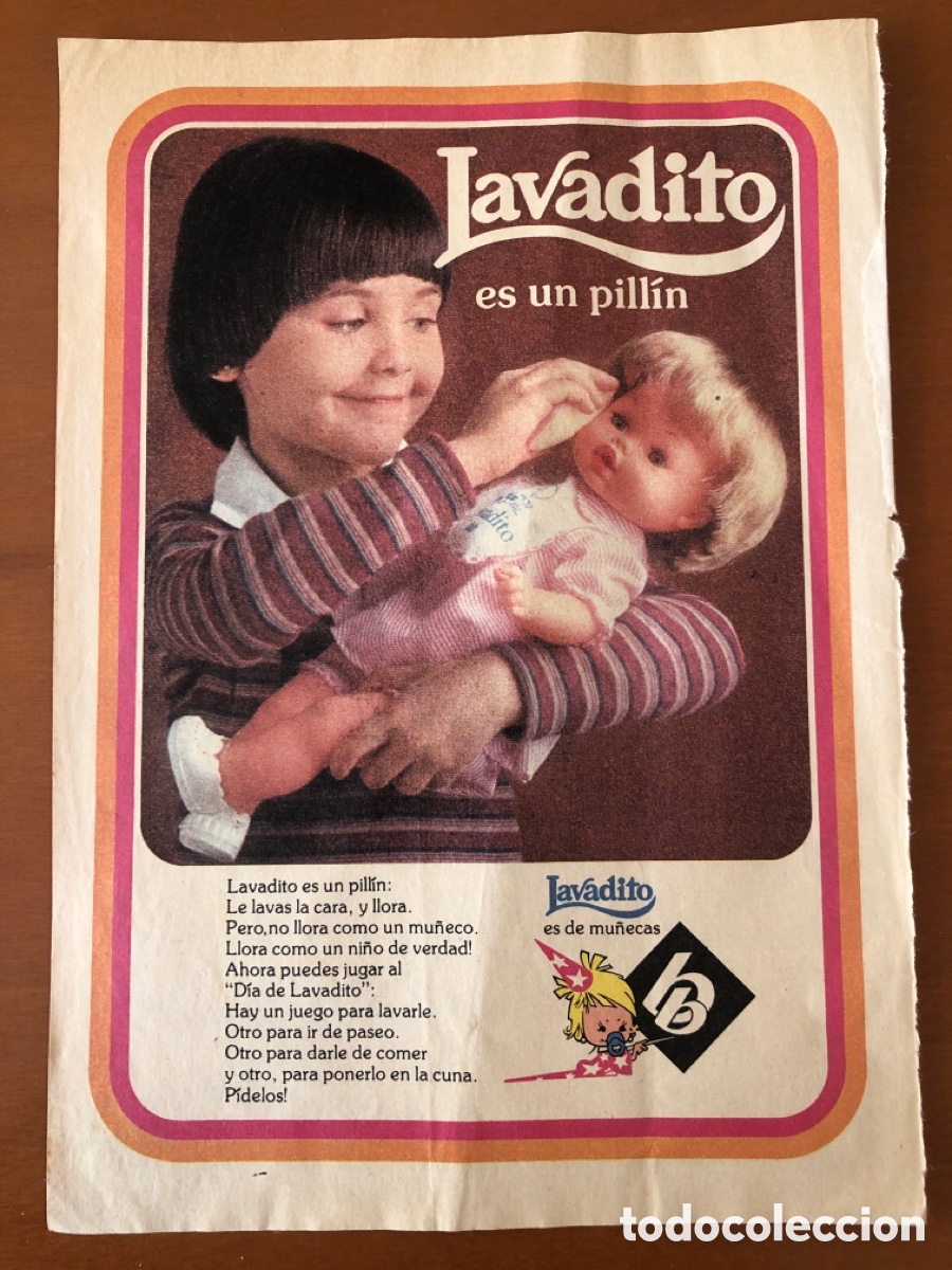 Otros art&iacute;culos de coleccionismo en papel: HOJA DE C&Oacute;MIC PUBLICIDAD MU&Ntilde;ECA LAVADITO DE BB