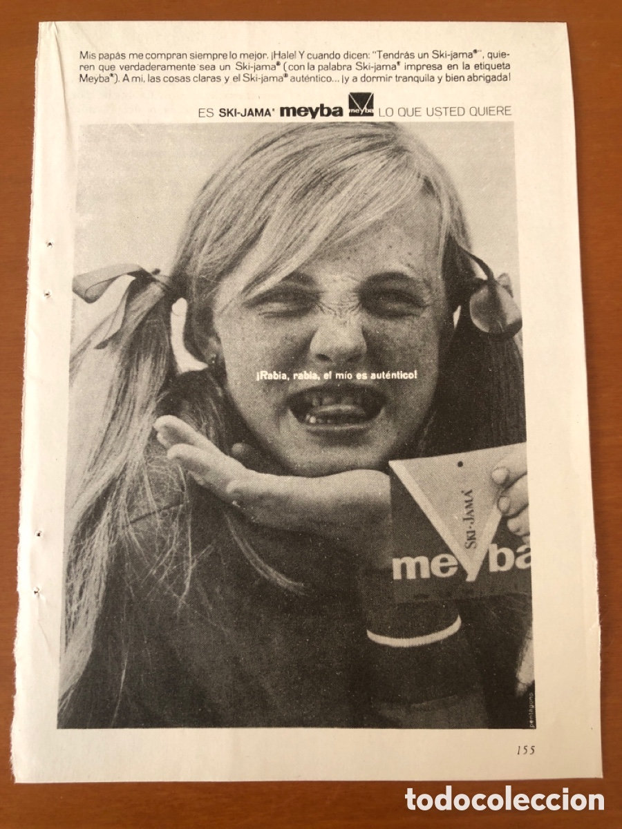 Otros Art&iacute;culos de Coleccionismo en Papel: HOJA DE REVISTA PUBLICIDAD PIJAMA SKI JAMA MEYBA
