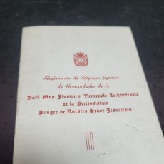 Otros Artículos de Coleccionismo en Papel: SEMANA SANTA MURCIA REGLAMENTO ARCHICOFRADIA SANGRE MURCIA 1975. Lote 402460709