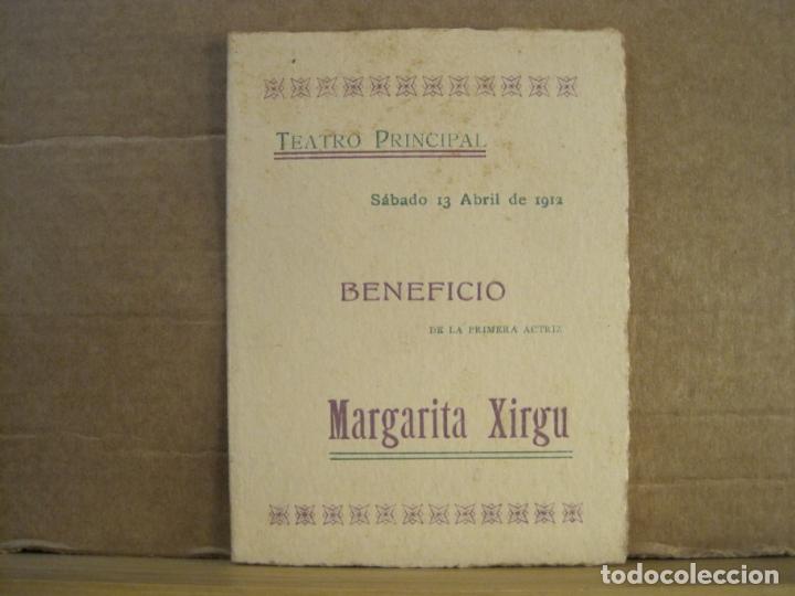 Collectionnisme Papier divers: BARCELONA-TEATRO PRINCIPAL-A BENEFICIO DE MARGARITA XIRGU-PROGRAMA A&Ntilde;O 1912-VER FOTOS-(101.947)
