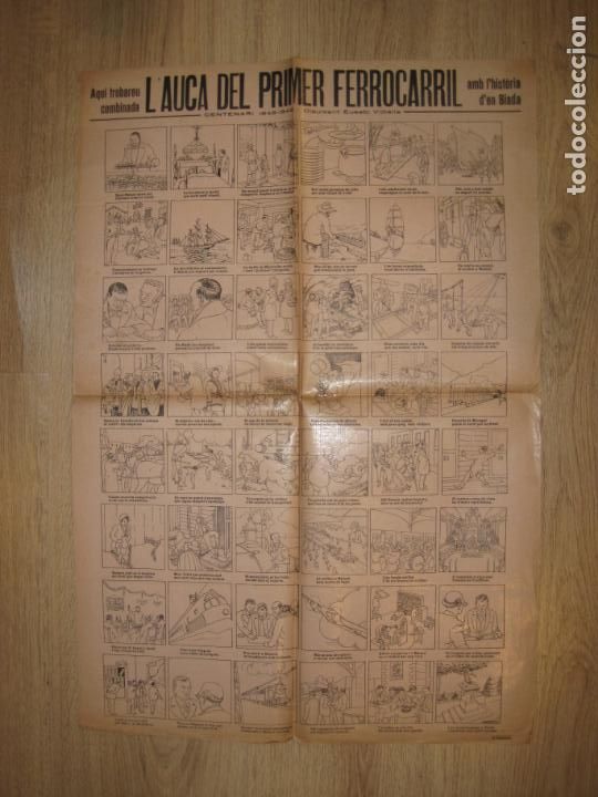Altri oggetti di carta: L'AUCA DEL PRIMER FERROCARRIL-HISTORIA D'EN BIADA-AUCA ANTIGUA-VER FOTOS-(V-24.092)