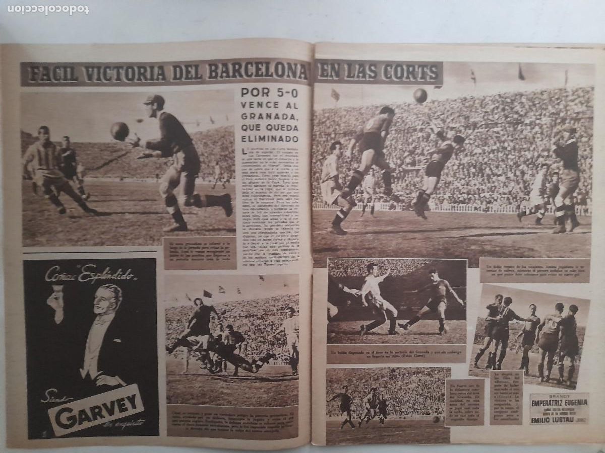Paper Collecting Others: HOJA DE PERI&Oacute;DICO F&Uacute;TBOL A&Ntilde;O 1949 BARCELONA GRANADA