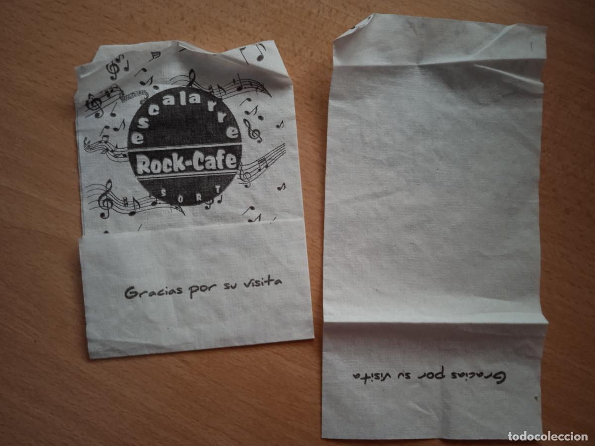 Otros Art&iacute;culos de Coleccionismo en Papel: 2 SERVILLETAS PAPEL PEQUE&Ntilde;AS *ROCK-CAFE ESCALARRE* SORT (LLEIDA)