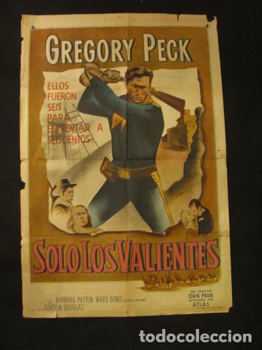 Otros Art&iacute;culos de Coleccionismo en Papel: afiche solo los valientes gregory peck