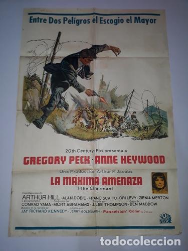 Otros Art&iacute;culos de Coleccionismo en Papel: la maxima amenaza afiche gregory peck anne heywood s31