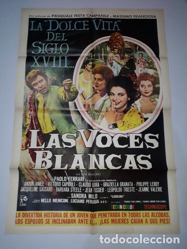 Otros art&iacute;culos de coleccionismo en papel: las voces blancas afiche paolo ferrari anouk aimee s28