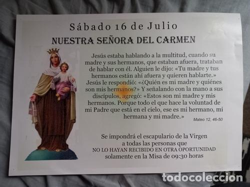 Otros Art&iacute;culos de Coleccionismo en Papel: poster virgen del carmen