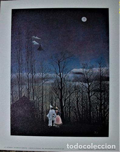 Otros Art&iacute;culos de Coleccionismo en Papel: rousseau lamina soir de carnaval 24 x 30 publicada en paris