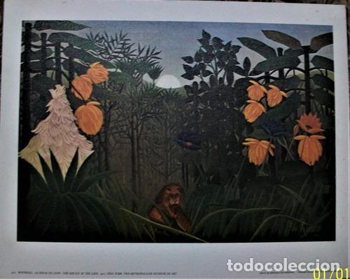 Otros Art&iacute;culos de Coleccionismo en Papel: rousseau lamina repas du lion 24 x 30 publicada en paris