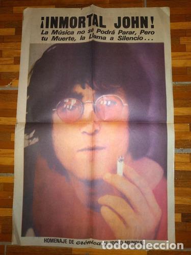 Otros Art&iacute;culos de Coleccionismo en Papel: posters cronica homenaje mundial john lennon