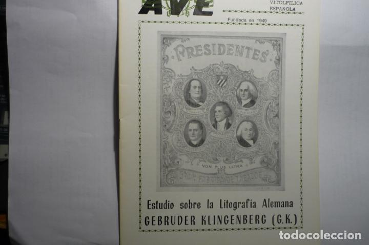 Otros art&iacute;culos de coleccionismo en papel: revista ave asoc.vitolfilica espa&ntilde;ola-14pag.textos y fptps estudio sobre litografia alemana