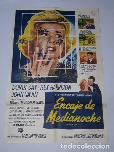 Otros Art&iacute;culos de Coleccionismo en Papel: encaje de medianoche afiche cine doris day rharrison hh2