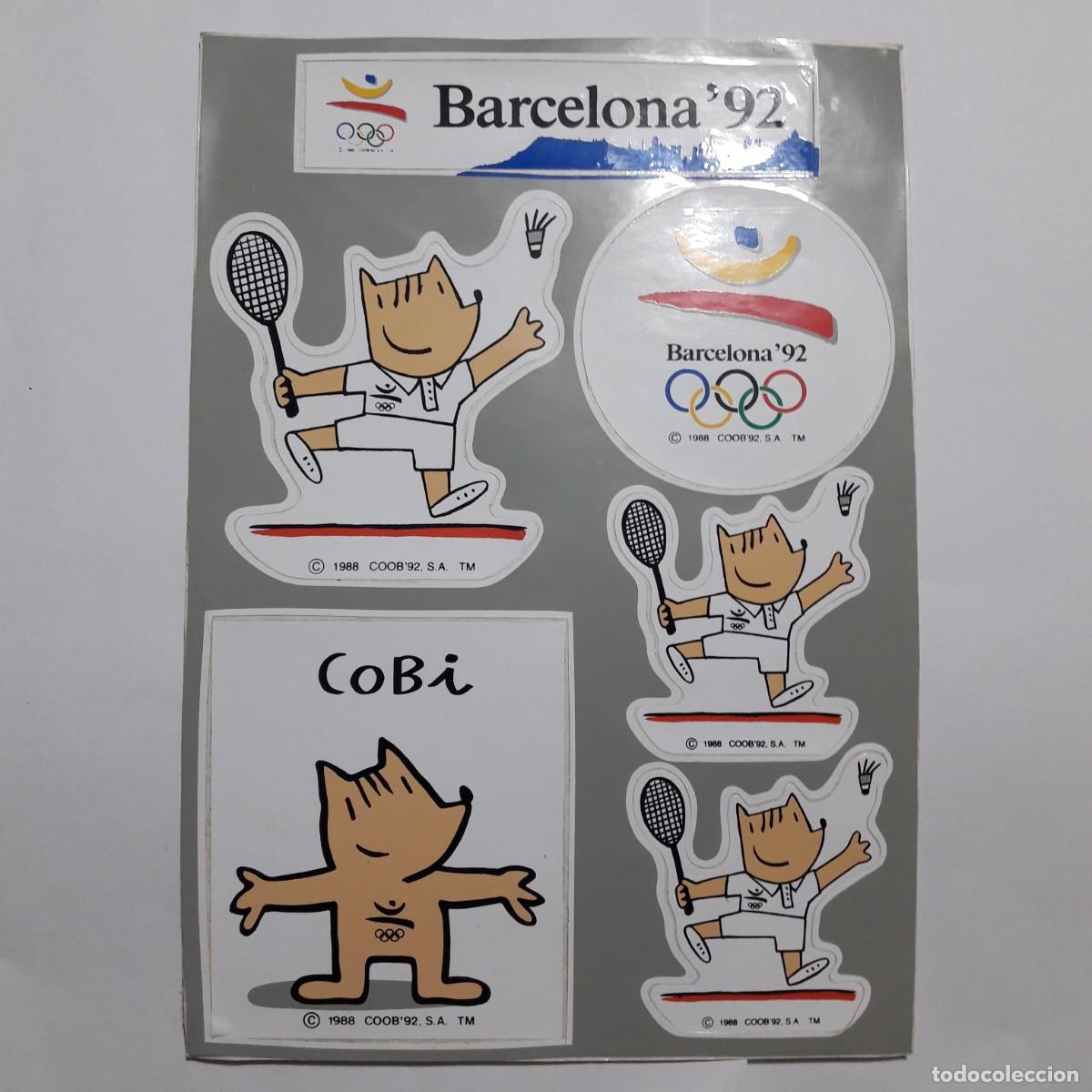 Otros art&iacute;culos de coleccionismo en papel: Pegatinas Barcelona 92 Cobi Blister con 6 pegatinas