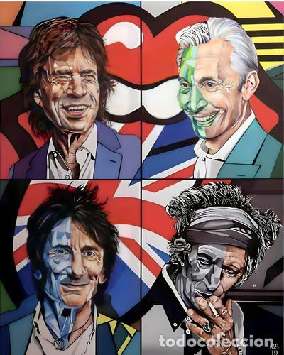 Otros Art&iacute;culos de Coleccionismo en Papel: 45 rolling stones poster vinilo autoadhesivo 100x60m