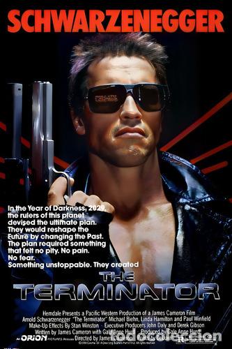 Otros Art&iacute;culos de Coleccionismo en Papel: 126 terminator poster vinilo autoadhesivo 100x60m