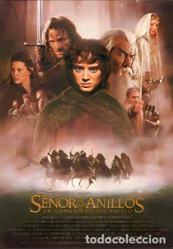 Otros art&iacute;culos de coleccionismo en papel: 129 senor de los anillos poster vinilo autoadhesivo 100x60m