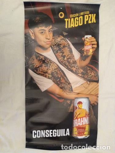 Otros art&iacute;culos de coleccionismo en papel: poster de tiago pzk publicidad cerveza brahma trap