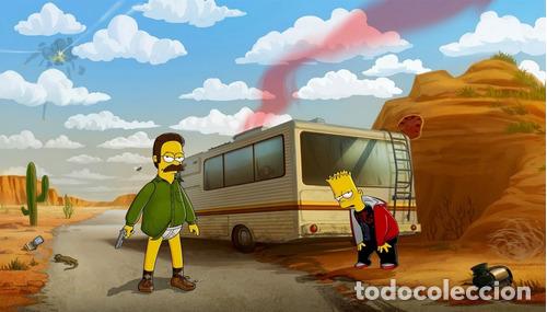 Otros Art&iacute;culos de Coleccionismo en Papel: poster simpsons breaking bad adhesivo 40x70cm 455