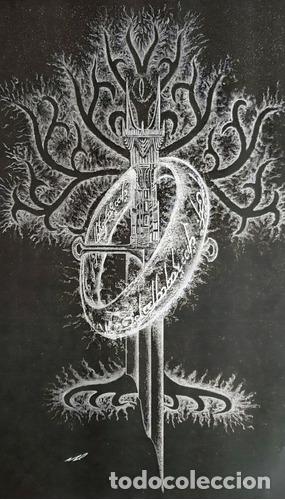 Otros art&iacute;culos de coleccionismo en papel: poster senor de los anillos adhesivo 40x70cm 537