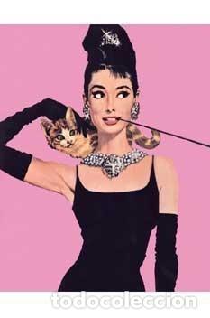 Otros Art&iacute;culos de Coleccionismo en Papel: clasico poster de audrey hepburn pink 50 x 40 cm