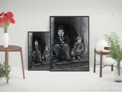 Otros Art&iacute;culos de Coleccionismo en Papel: cuadro charles chaplin mod 1 50x70 marco lamina vidrio