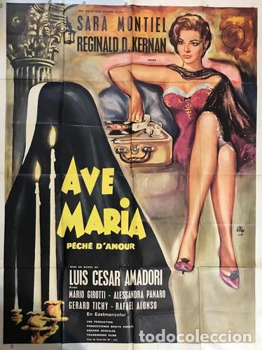 Otros art&iacute;culos de coleccionismo en papel: afiche pecado de amor ave maria sara montiel