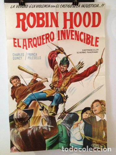 Otros Art&iacute;culos de Coleccionismo en Papel: afiche de cine original robin hood el arquero invencible