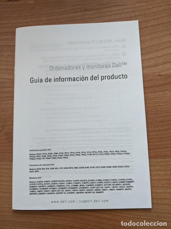 Collectionnisme Papier divers: MANUAL GU&Iacute;A DE INFORMACI&Oacute;N ORDENADORES Y MONITORES DELL