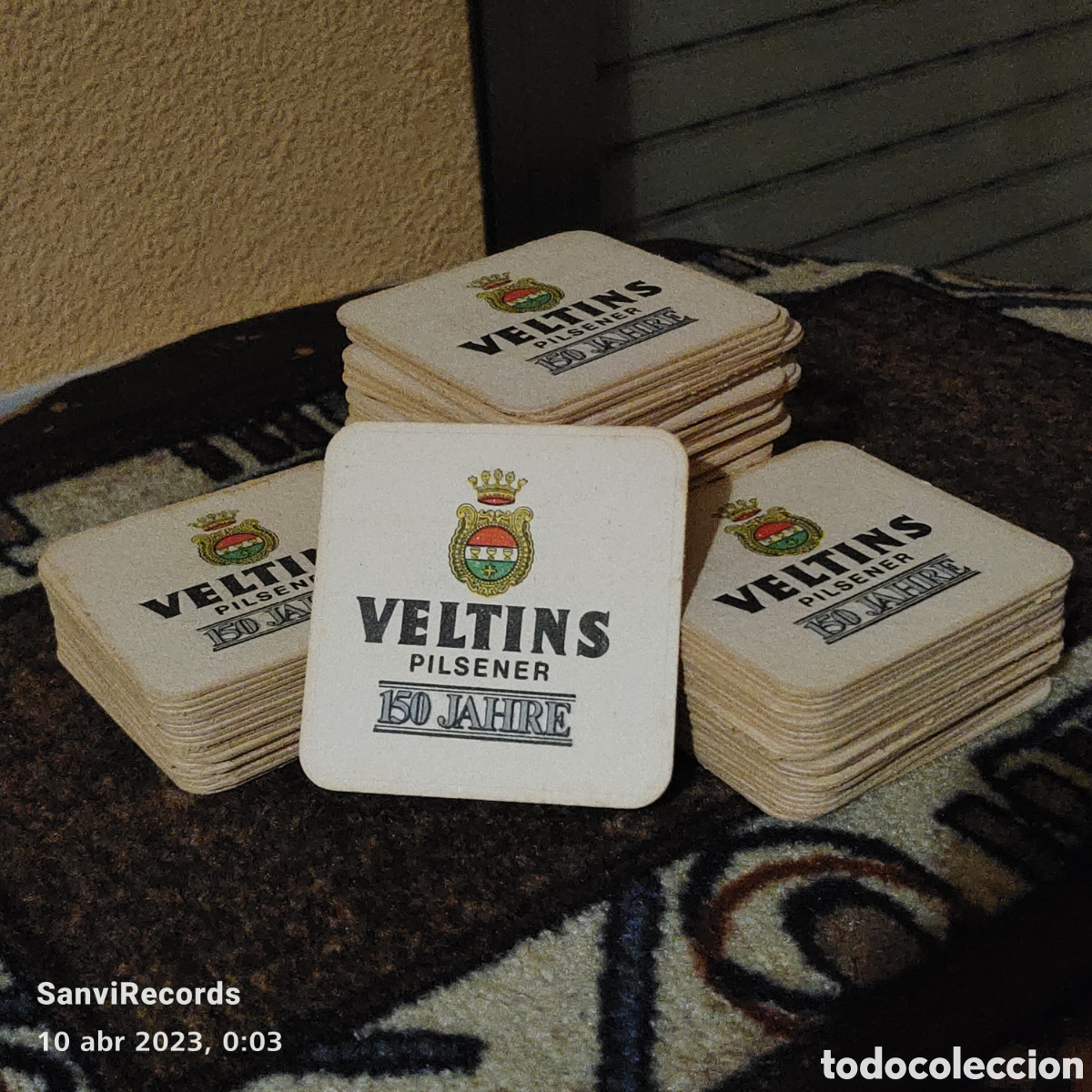 Sammelleidenschaft Andere Papierartikel: LOTE 89 POSAVASOS, CERVEZA VELTINS PILSENER 150 JAHRE