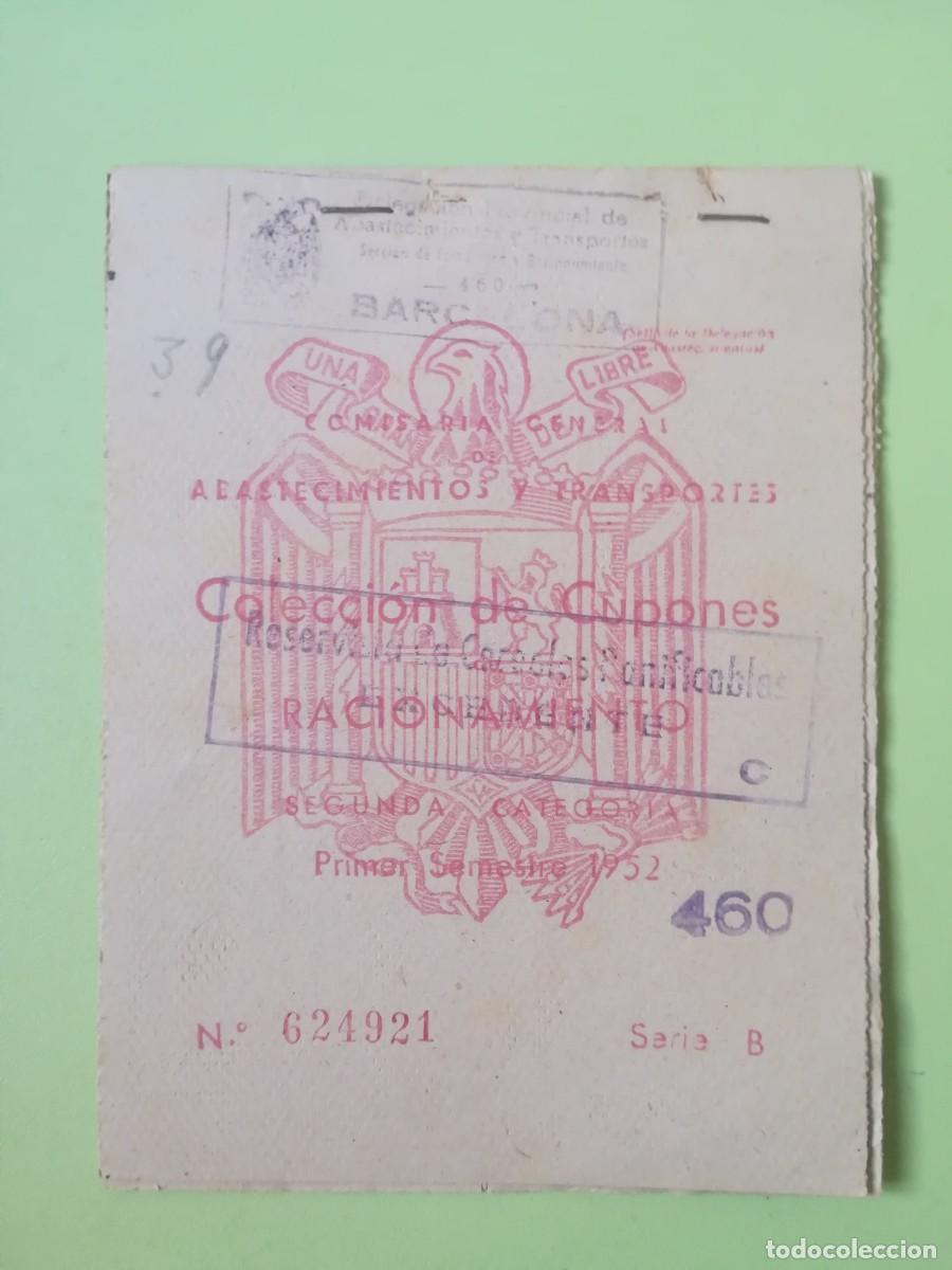Otros Art&iacute;culos de Coleccionismo en Papel: Lote 3 cartilllas coleccion de cupones de racionamiento Barcelona 1952