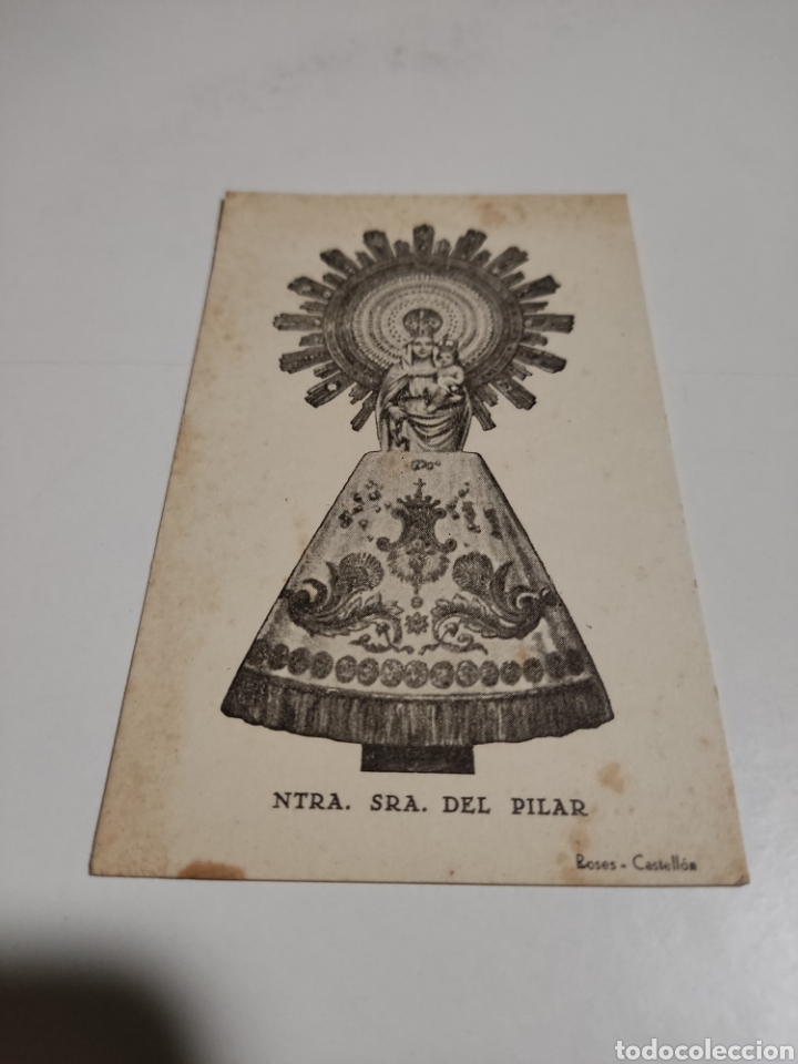 Otros Art&iacute;culos de Coleccionismo en Papel: Estampa religiosa Sant&iacute;sima virgen del Pilar himno