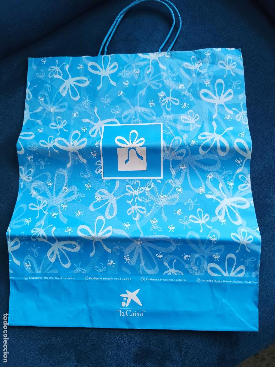 Otros Art&iacute;culos de Coleccionismo en Papel: Bolsa de Papel Publicidad de la Caixa cuando daban regalos.