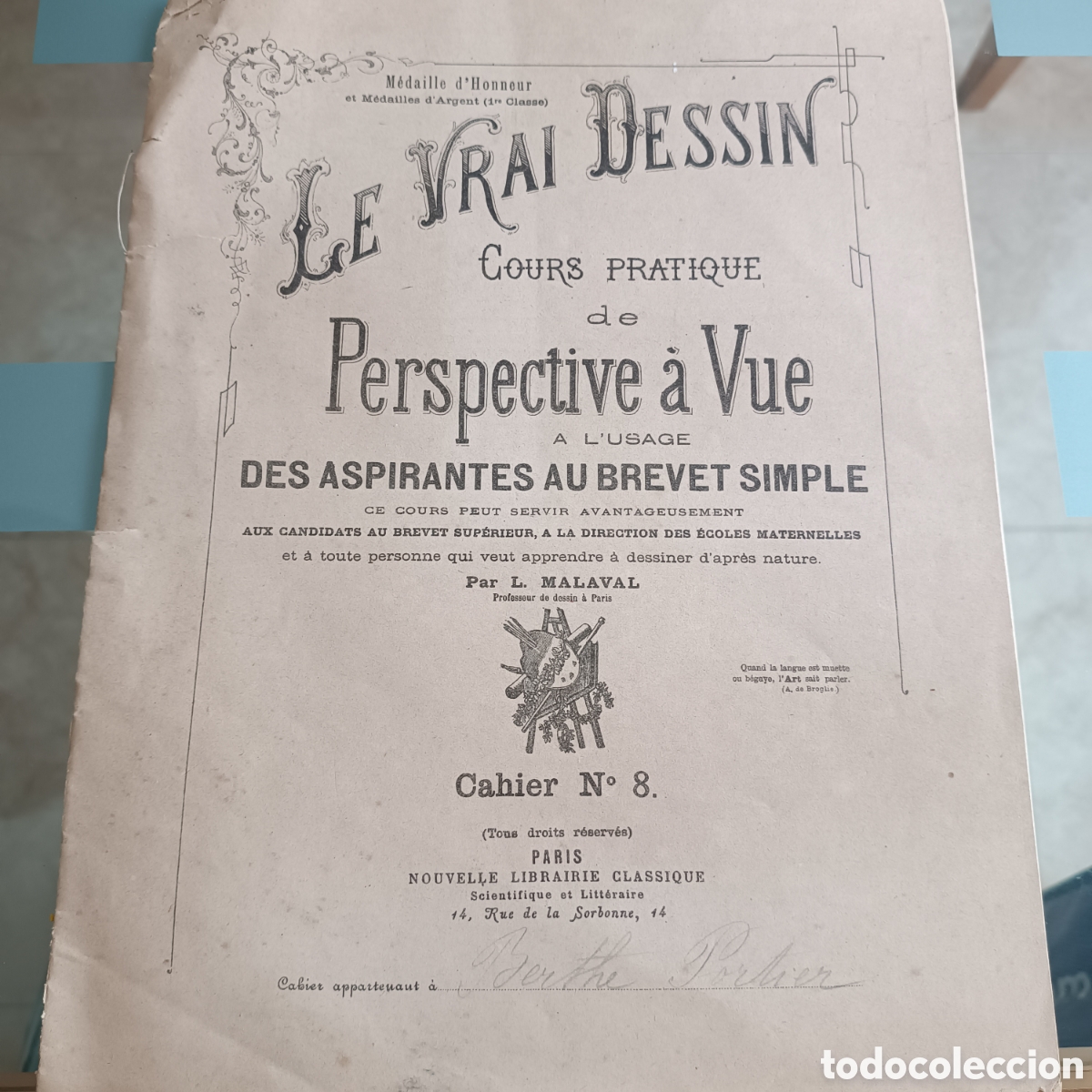 Otros Art&iacute;culos de Coleccionismo en Papel: DIBUJOS DISE&Ntilde;O S.XIX,CUADERNOS DISE&Ntilde;O LE VRAI DESSIN,PARIS,FRANCES - CAHIER N 8