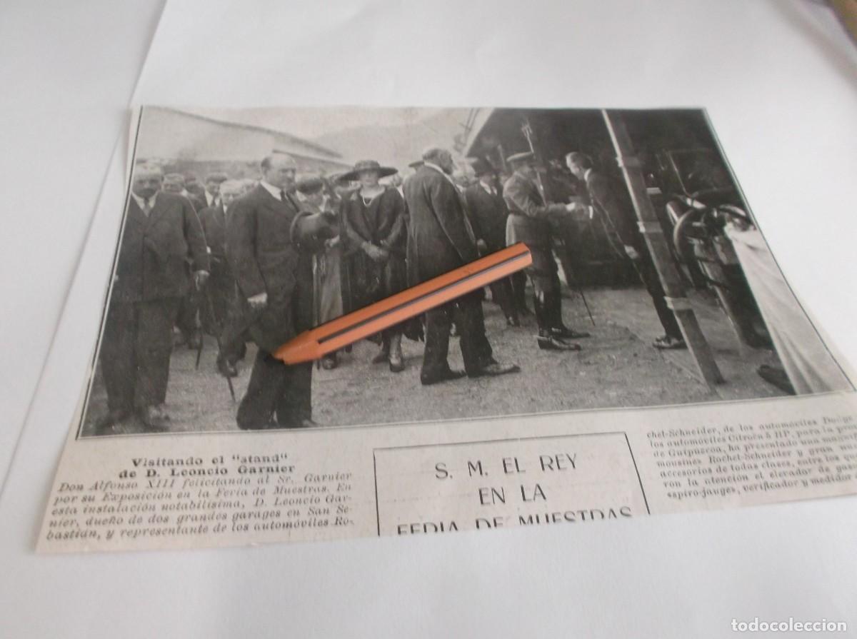 Otros Art&iacute;culos de Coleccionismo en Papel: RECORTE A&Ntilde;O 1922(SAN SEBASTI&Aacute;N)S.M.EL REY,VISITA STAND D.LEONCIO GARNIER,AUTOS,DODGE,CITRO&Euml;N 5 HP