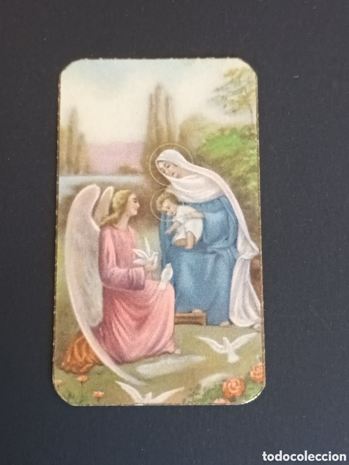 Otros Art&iacute;culos de Coleccionismo en Papel: ANTIGUA ESTAMPA DE PRIMERA COMUNI&Oacute;N. 1945. MASALFASAR. VAL&Eacute;NCIA. 7,8 X 4,5 CM.